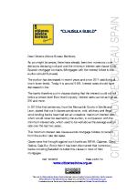 CLAUSULA SUELO (FLOOR CLAUSE) – MORTGAGES